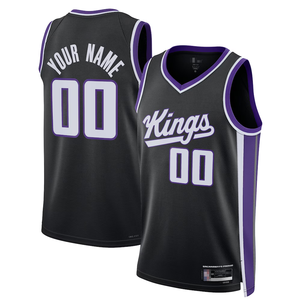 Fenge Custom S.Kings Black Swingman Jerseys - Icon Edition