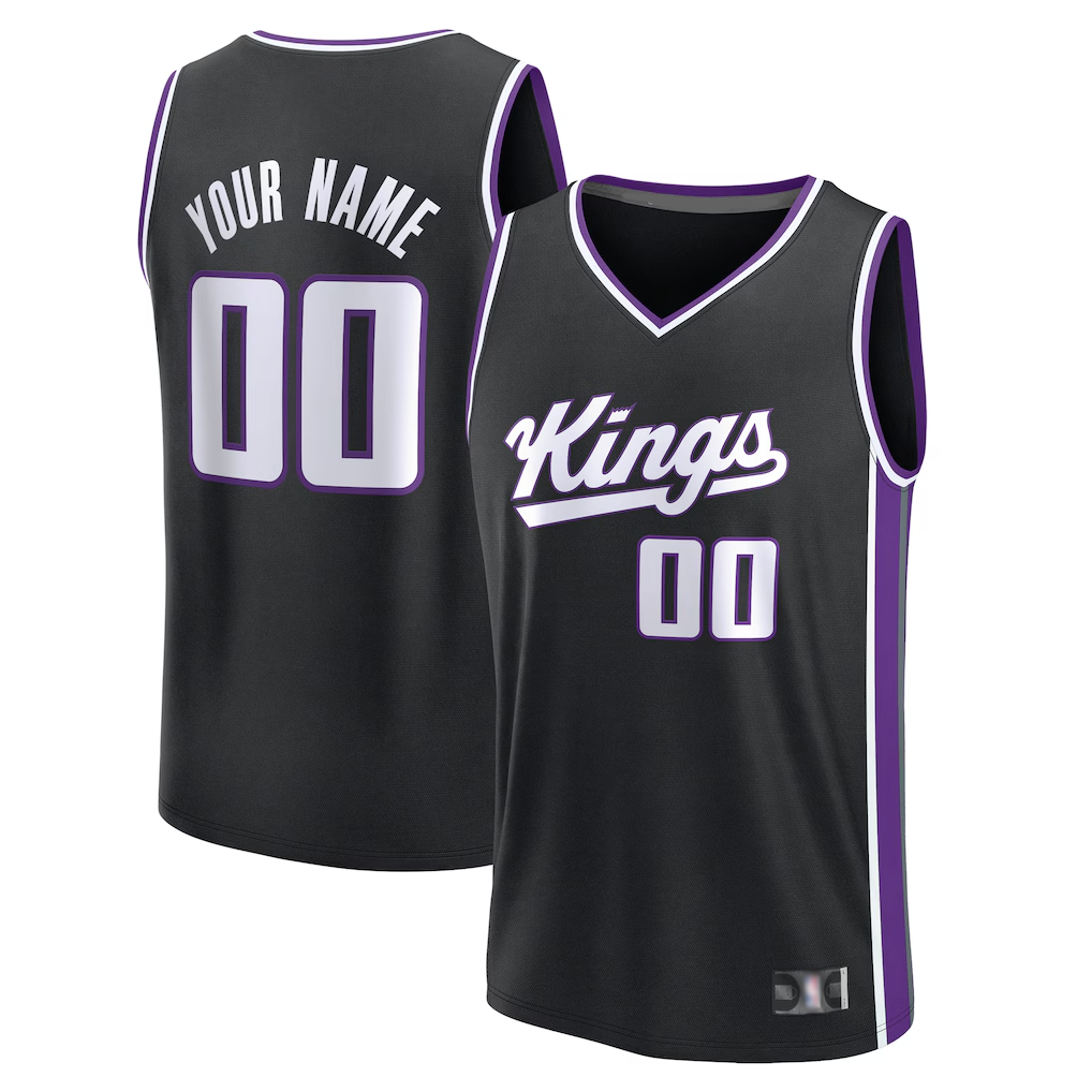 Fenge Custom S.Kings Fanatics Black Fast Break Jerseys - Icon Edition