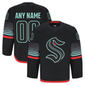 Fenge Custom S.Kraken Black Alternate Authentic Pro Jerseys