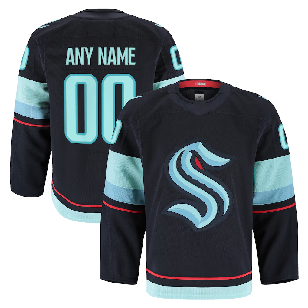 Fenge Custom S.Kraken Navy Home Authentic Pro Jerseys
