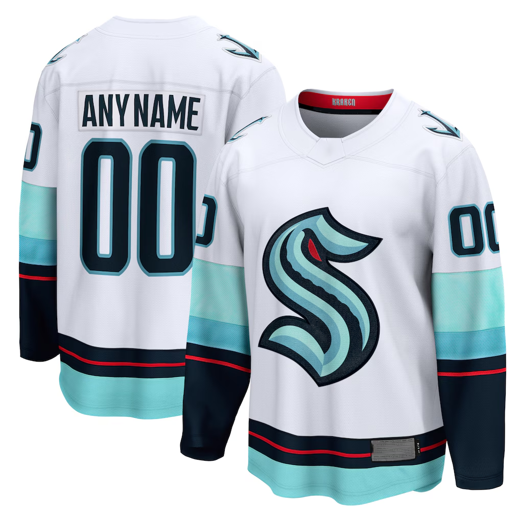 Fenge Custom S.Kraken White Away Breakaway Jerseys