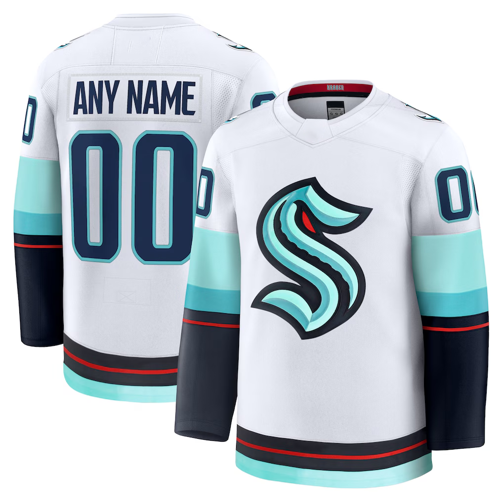 Fenge Custom S.Kraken White Away Premium Jerseys