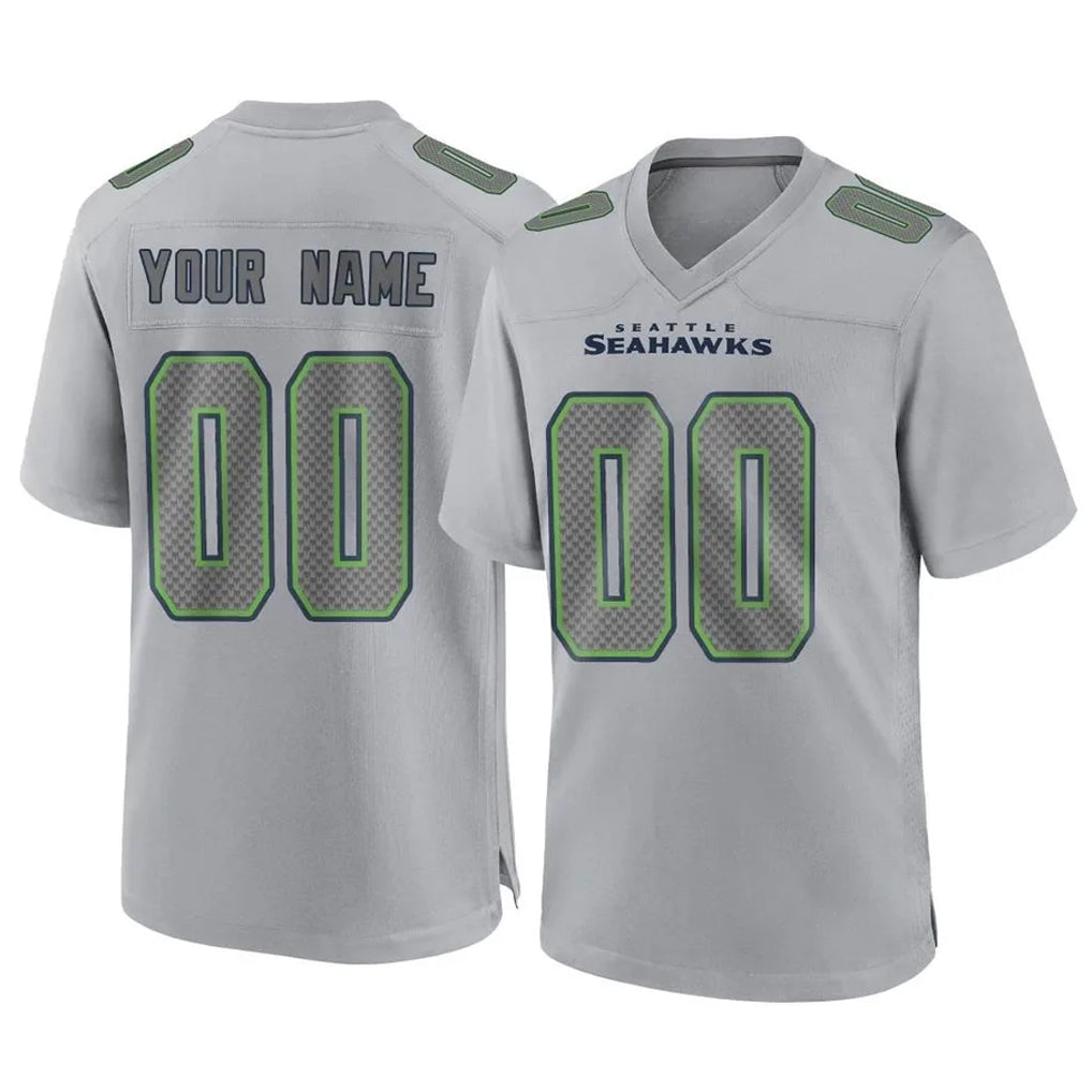 Fenge Custom S.Seahawks Gray Atmosphere Fashion Home Game Any Name & Numbers Stitched Jerseys