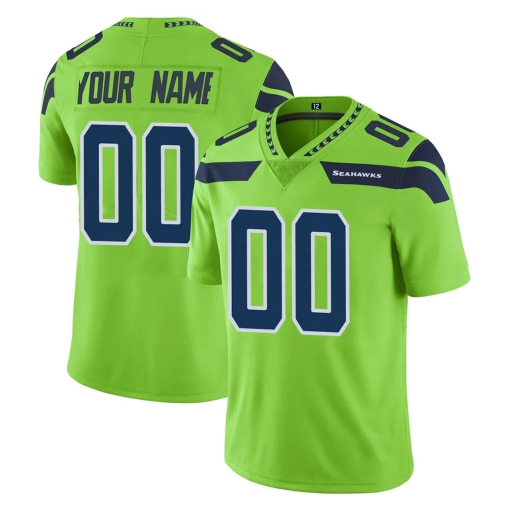 Fenge Custom S.Seahawks Green Limited Color Rush Home Game Any Name & Numbers Stitched Jerseys