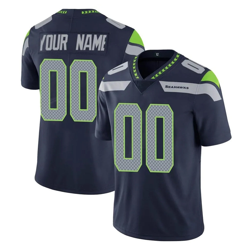 Fenge Custom S.Seahawks Navy Limited Vapor Untouchable Home Game Any Name & Numbers Stitched Jerseys