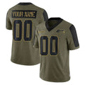 Fenge Custom S.Seahawks Olive Salute To Service Limited Game Any Name & Numbers Stitched Jerseys