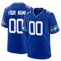 Fenge Custom S.Seahawks Royal Throwback Home Game Any Name & Numbers Stitched Jerseys