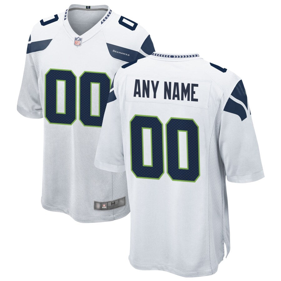 Fenge Custom S.Seahawks White Home Game Stitched Jerseys