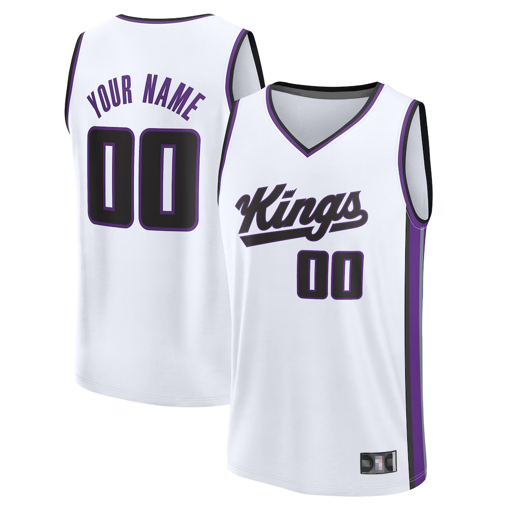 Fenge Custom S.kings Fanatics White Fast Break Jerseys - Association Edition