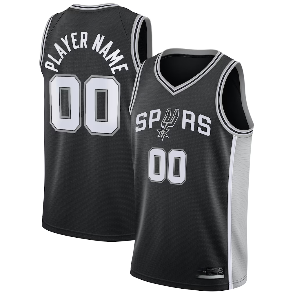 Fenge Custom SA.Spurs Black Swingman Jerseys - Icon Edition