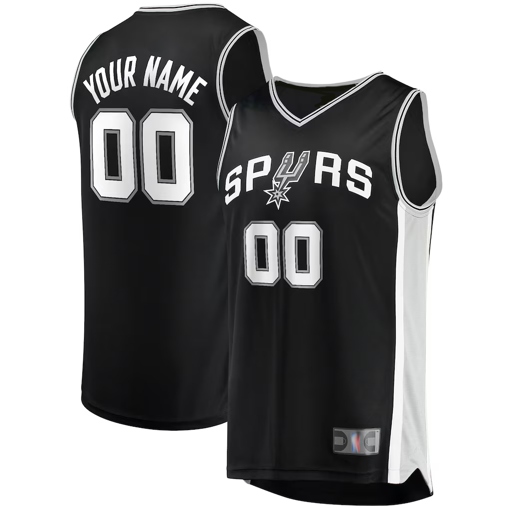 Fenge Custom SA.Spurs Fanatics Black Fast Break Replica Jerseys - Icon Edition