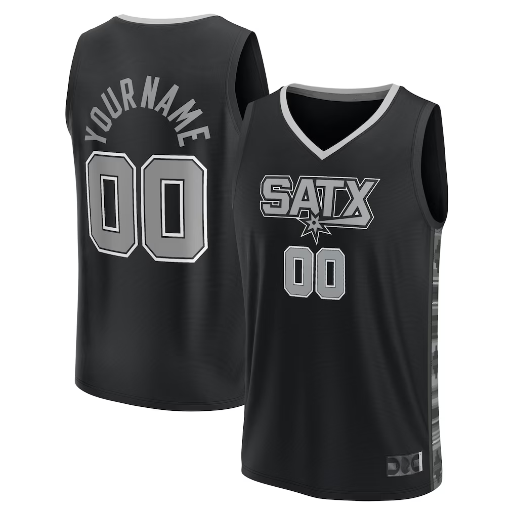Fenge Custom SA.Spurs Fanatics Black Fast Break Replica Jerseys - Statement Edition