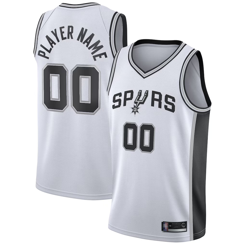 Fenge Custom SA.Spurs White 2020-2021 Swingman Jerseys - Association Edition