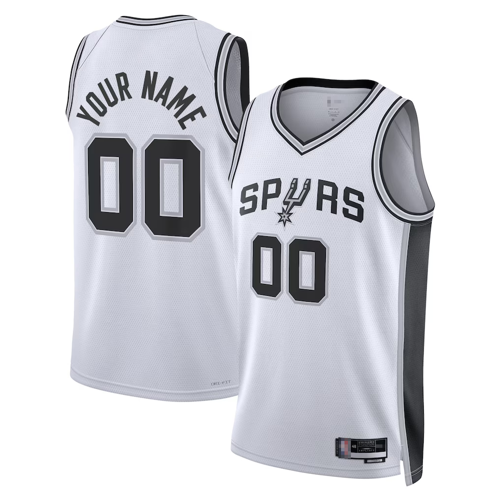 Fenge Custom SA.Spurs White Swingman Jerseys - Association Edition