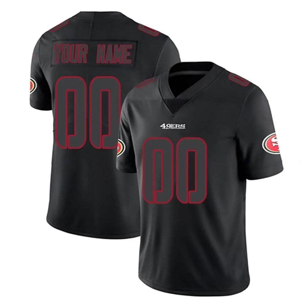 Fenge Custom SF.49ers Black Impact Limited Home Game Any Name & Numbers Stitched Jerseys