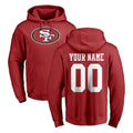 Fenge Custom SF.49ers Red LOGO Pullover Hoodies Home Game Any Name & Numbers Stitched Jerseys