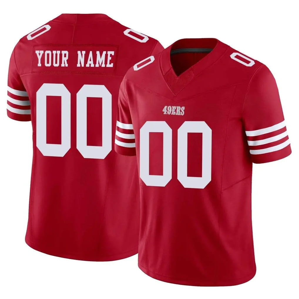 Fenge Custom SF.49ers Red Limited Vapor F.U.S.E. Home Game Any Name & Numbers Stitched Jerseys