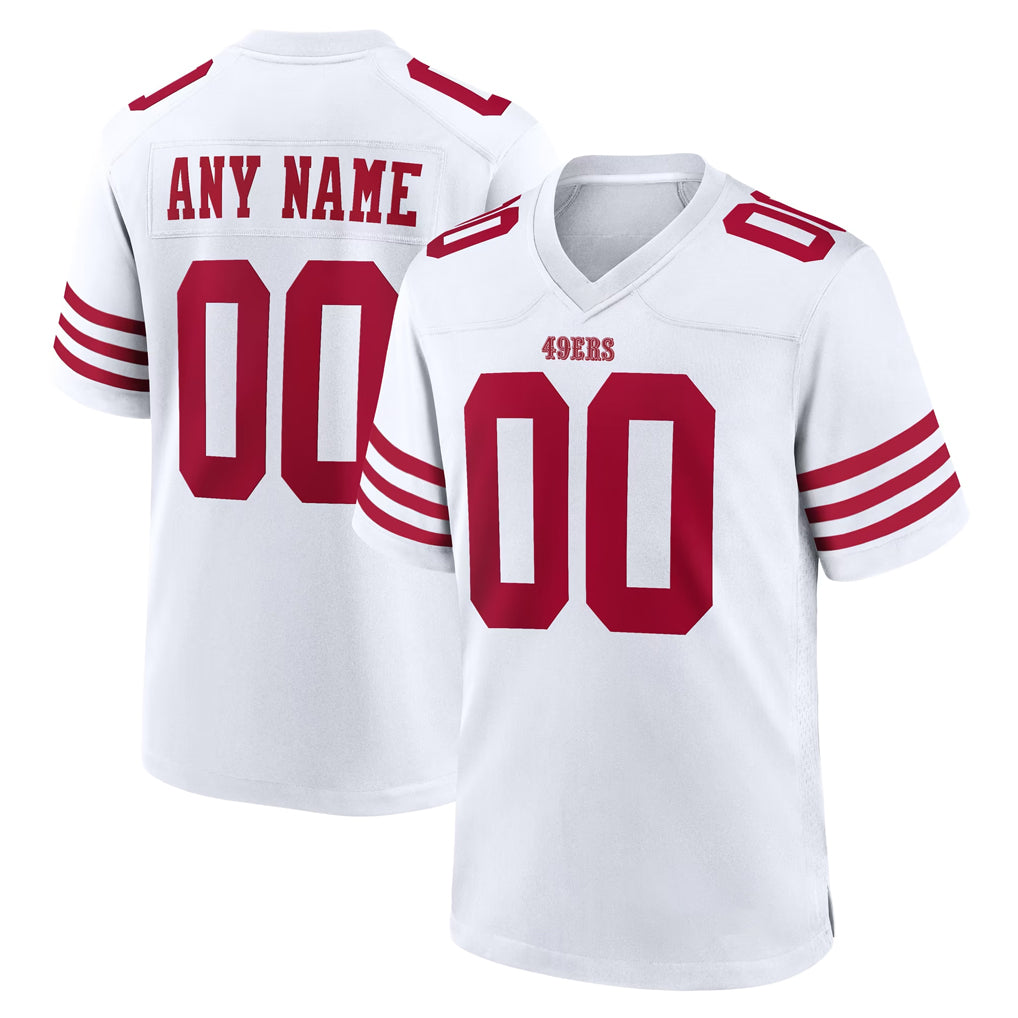 Fenge Custom SF.49ers White Game Home Any Name & Numbers Stitched Jerseys