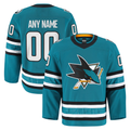 Fenge Custom S.Jose Sharks Teal Home Authentic Pro Jerseys