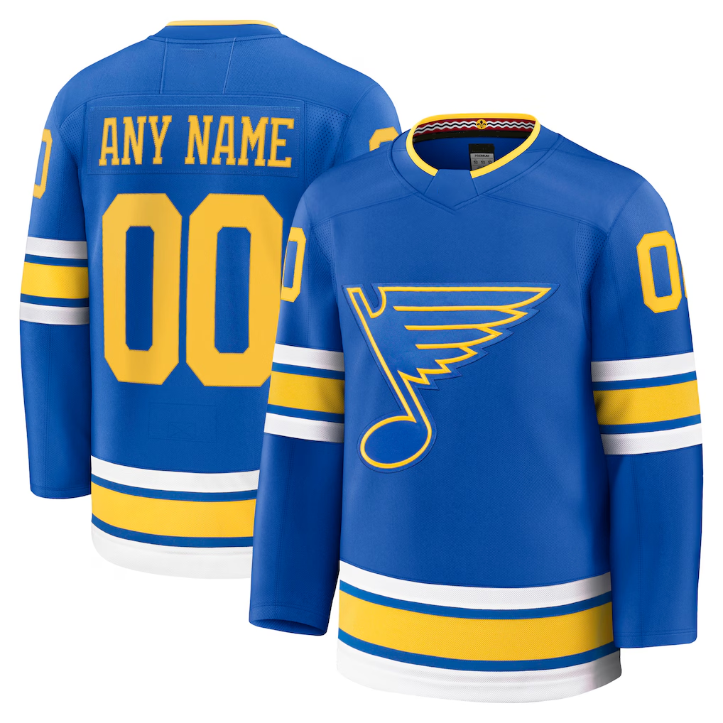 Fenge Custom St.L.Blues Blue Home Premium Jerseys