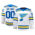 Fenge Custom St.L.Blues White Away Authentic Pro Jerseys