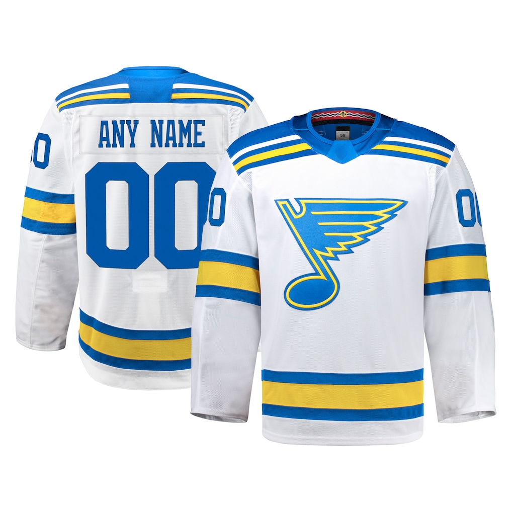 Fenge Custom St.L.Blues White Away Authentic Pro Jerseys