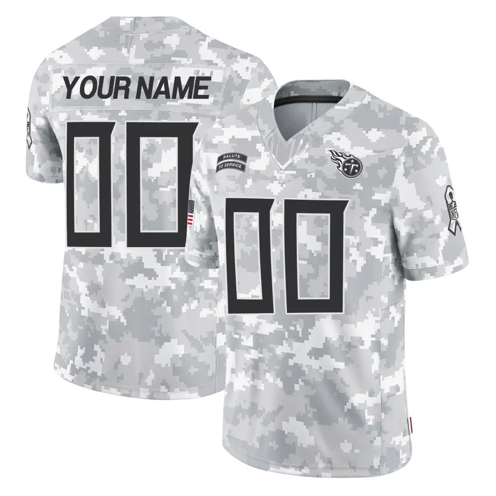 Fenge Custom T.Titans Arctic Camo Limited Salute to Service Home Game Any Name & Numbers Stitched Jerseys