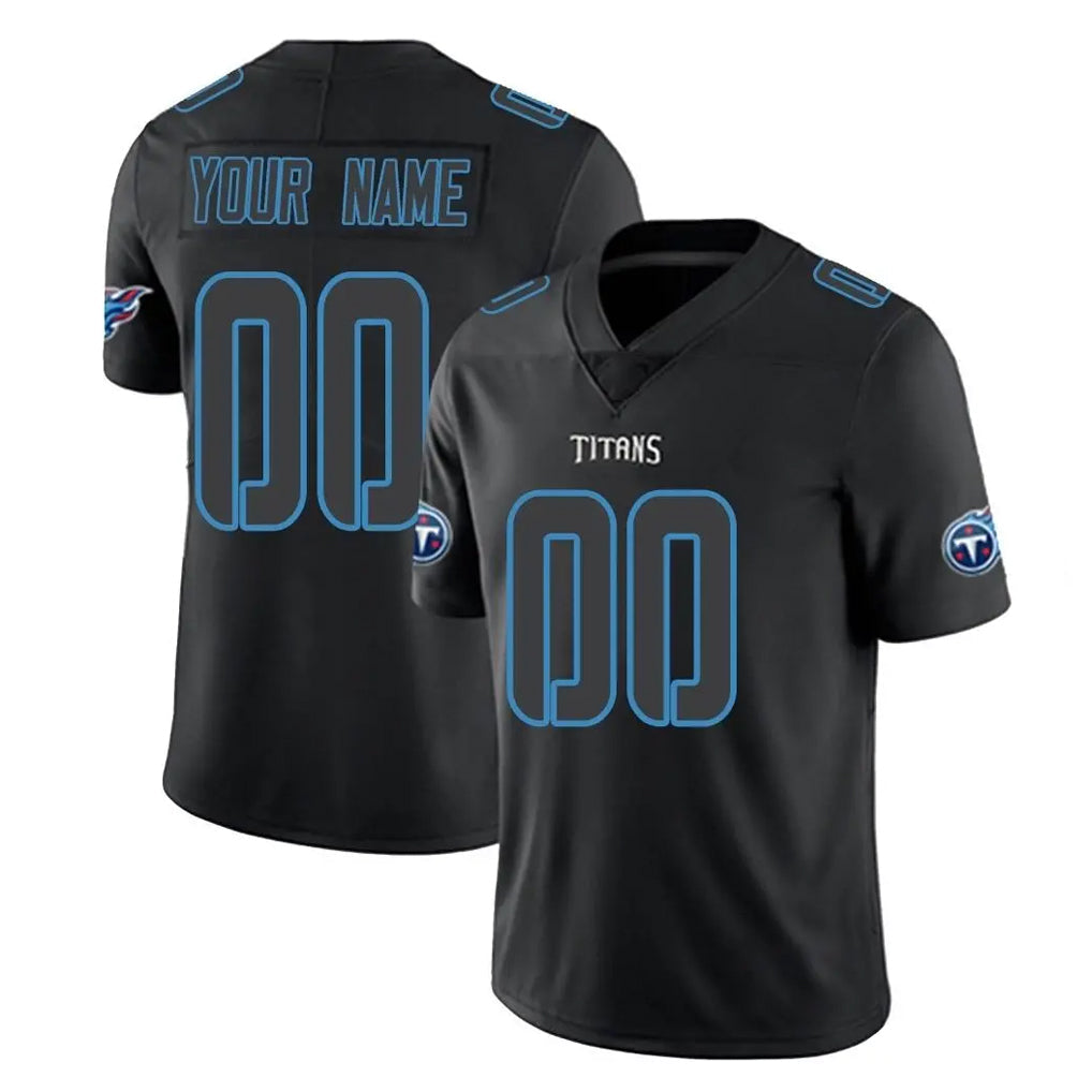 Fenge Custom T.Titans Black Impact Limited Home Game Any Name & Numbers Stitched Jerseys