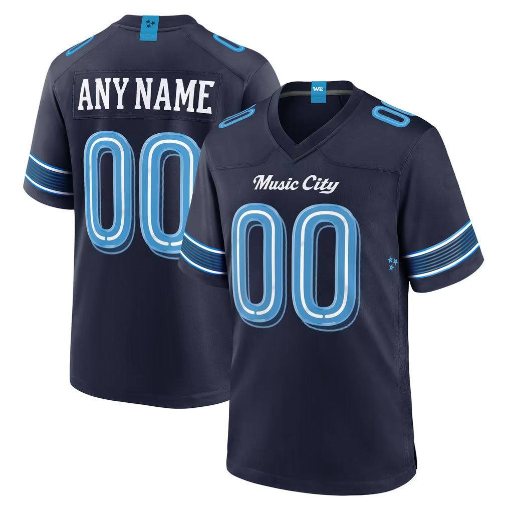 Fenge Custom T.Titans Navy 2026 Rivalries Collection Home Game Any Name & Numbers Stitched Jerseys