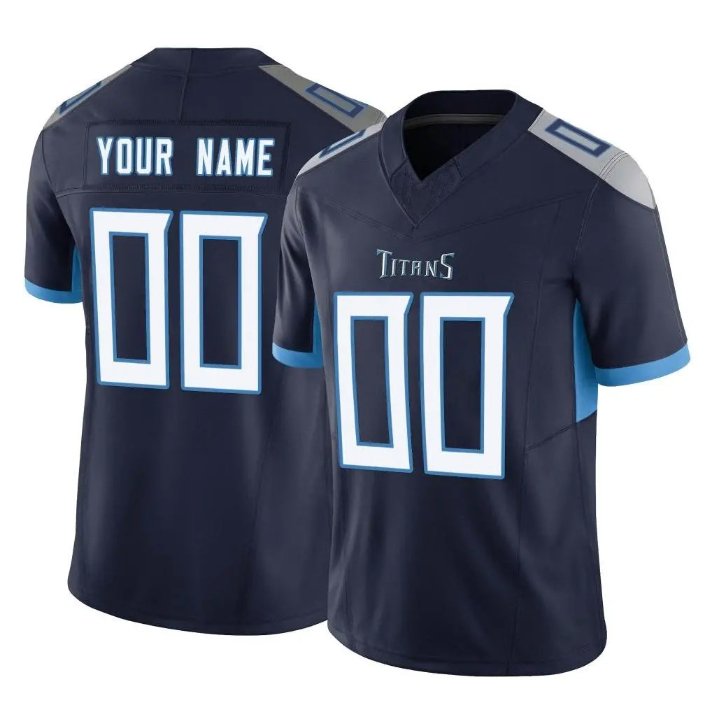 Fenge Custom T.Titans Navy Limited Vapor F.U.S.E. Home Game Any Name & Numbers Stitched Jerseys