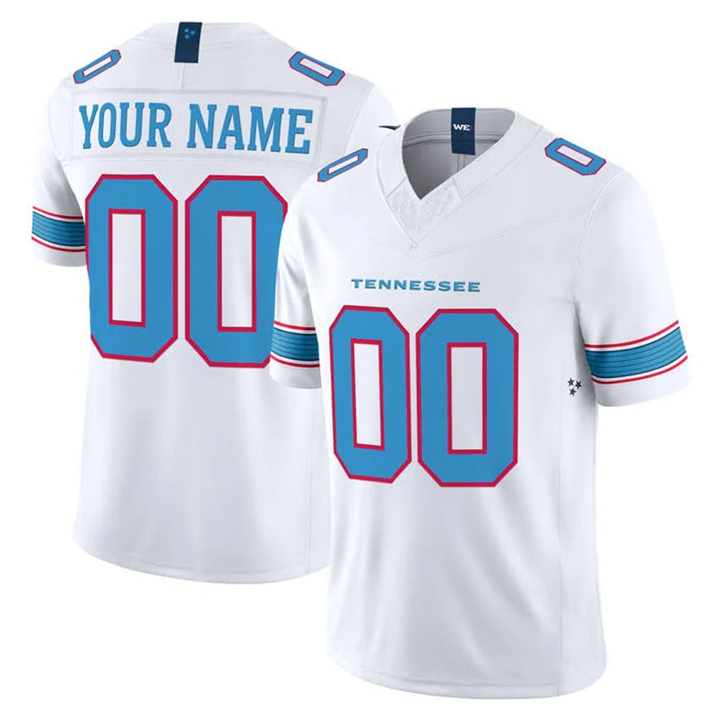 Fenge Custom T.Titans White Limited Vapor F.U.S.E. Home Game Any Name & Numbers Stitched Jerseys