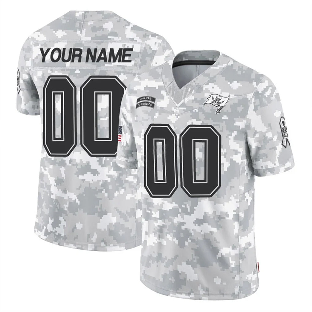 Fenge Custom TB.Buccaneers Arctic Camo Limited Salute To Service Home Game Any Name & Numbers Stitched Jerseys