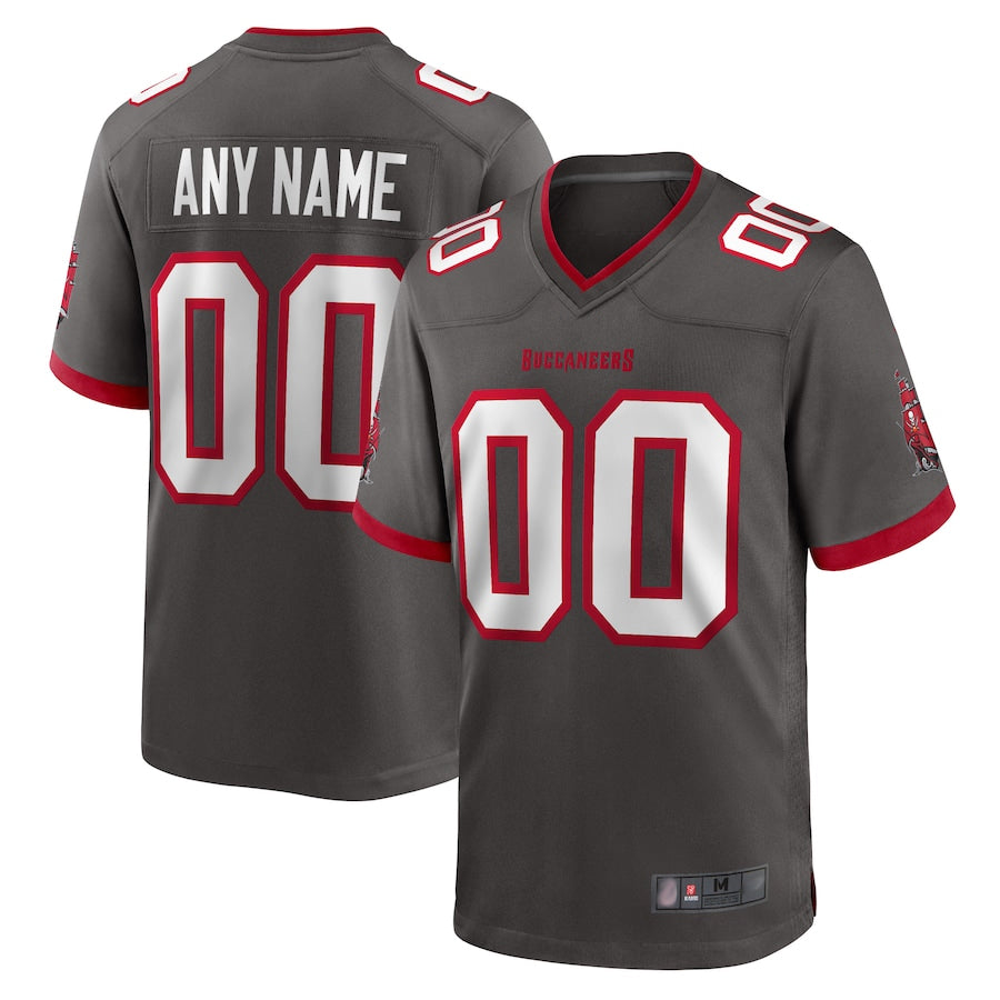 Fenge Custom TB.Buccaneers Pewter Home Game Stitched Jerseys