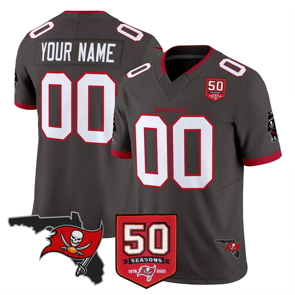 Fenge Custom TB.Buccaneers Pewter Limited 2026 Season Vapor F.U.S.E. Home Game Any Name & Numbers Stitched Jerseys