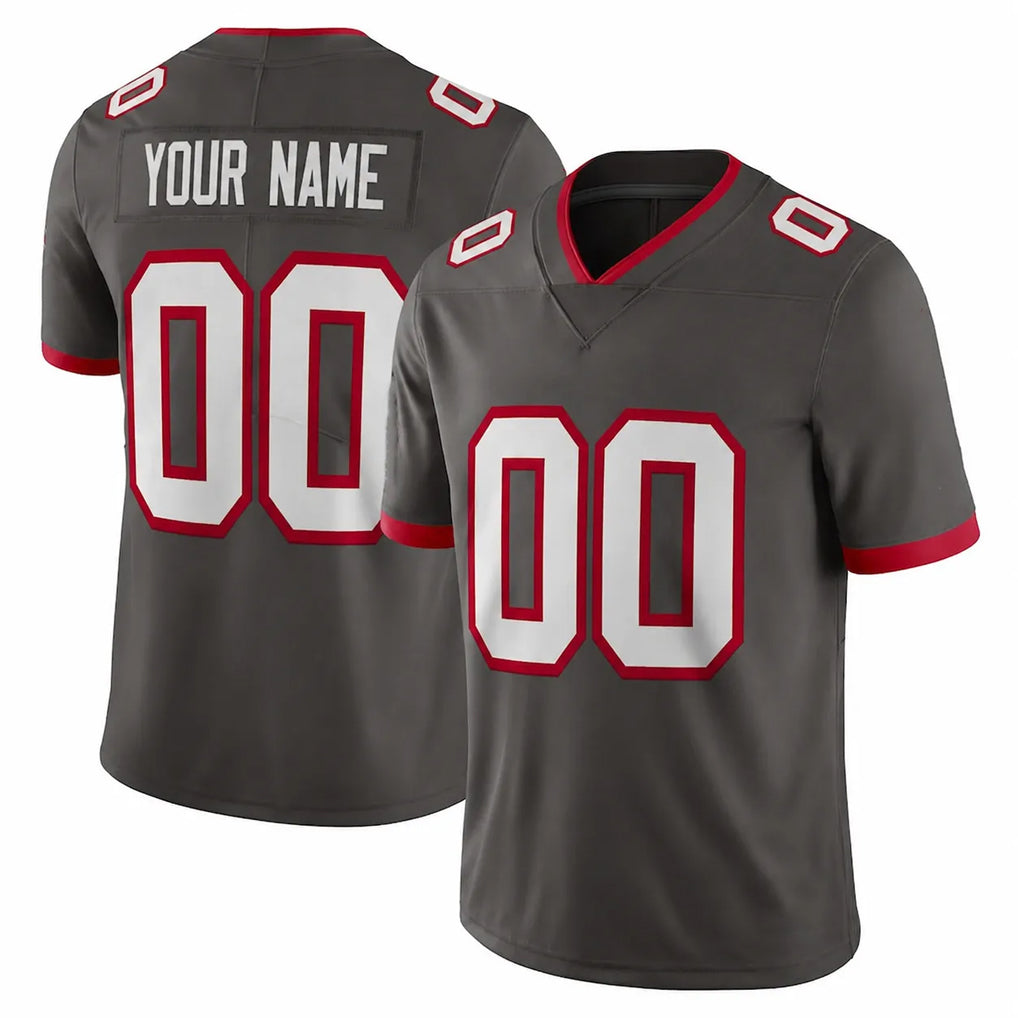 Fenge Custom TB.Buccaneers Pewter Limited Alternate Vapor Home Game Any Name & Numbers Stitched Jerseys