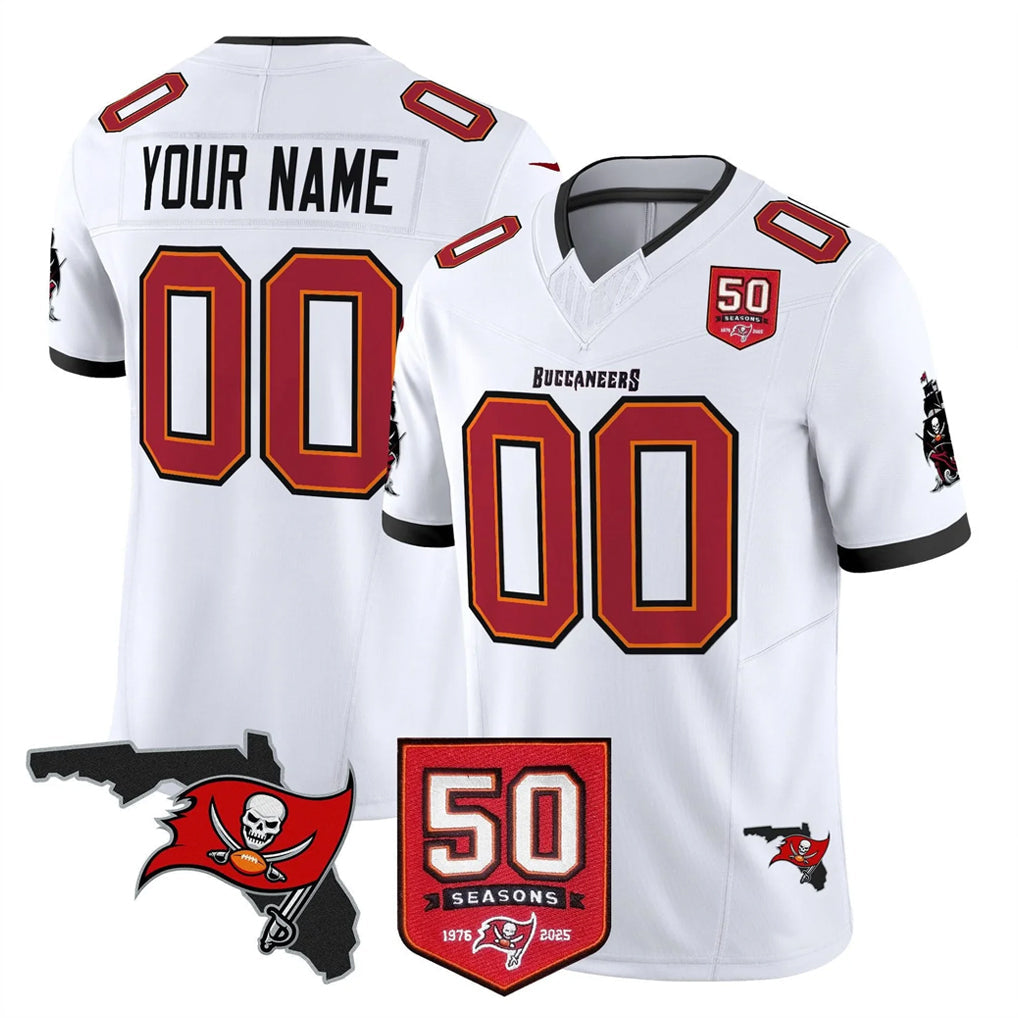Fenge Custom TB.Buccaneers White Limited 2026 Season Vapor F.U.S.E. Home Game Any Name & Numbers Stitched Jerseys