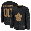 Fenge Custom T.Maple Leafs Black 2024 Military Appreciation Practice Jerseys