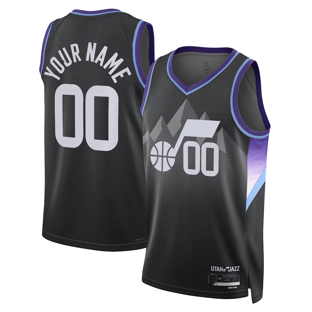 Fenge Custom U.Jazz Black 2025 Swingman Jerseys - Statement Edition