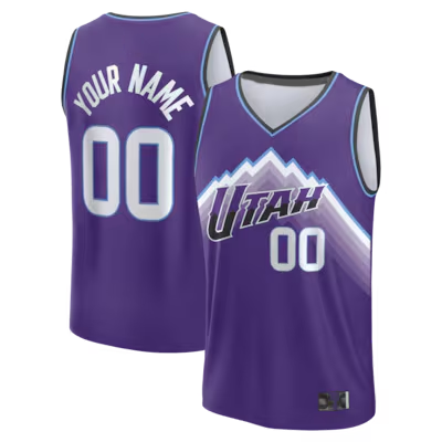 Fenge Custom U.Jazz Fanatics Purple Fast Break Replica Custom Jerseys - Icon Edition