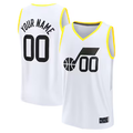 Fenge Custom U.Jazz Fanatics White Fast Break Replica Jerseys - Association Edition -1