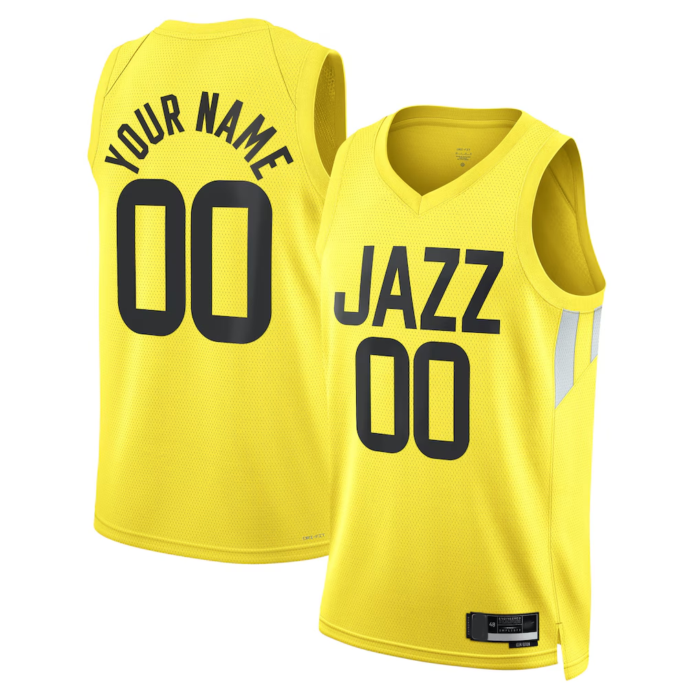 Fenge Custom U.Jazz Gold Swingman Jerseys - Icon Edition