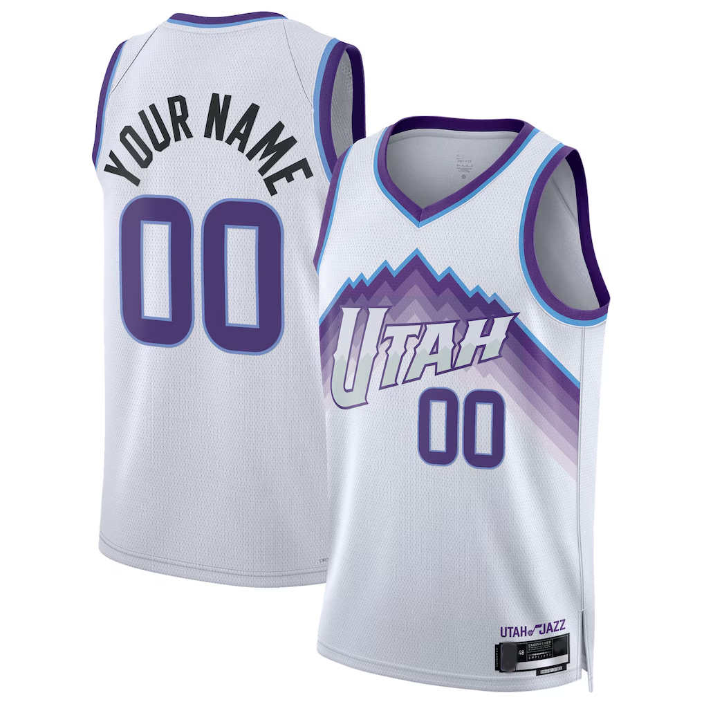 Fenge Custom U.Jazz White Swingman Jerseys - Association Edition