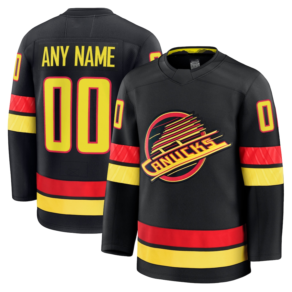 Fenge Custom V.Canucks Black Alternate Premium Jerseys