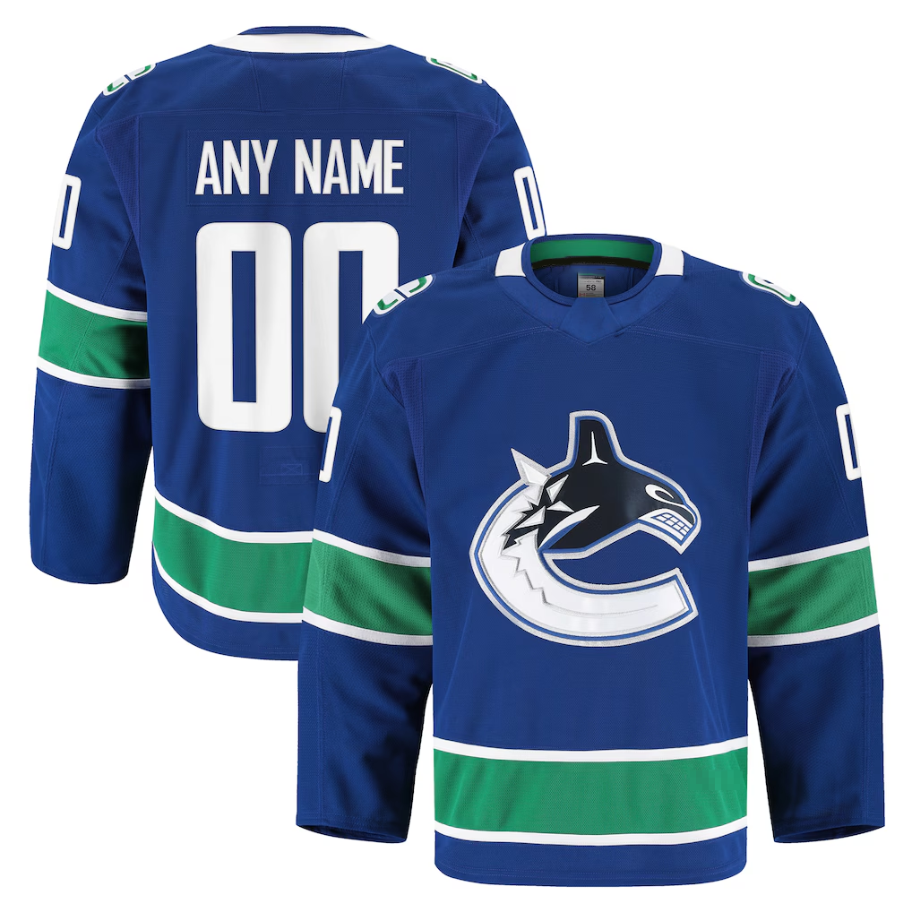Fenge Custom V.Canucks Blue Home Authentic Pro Jerseys