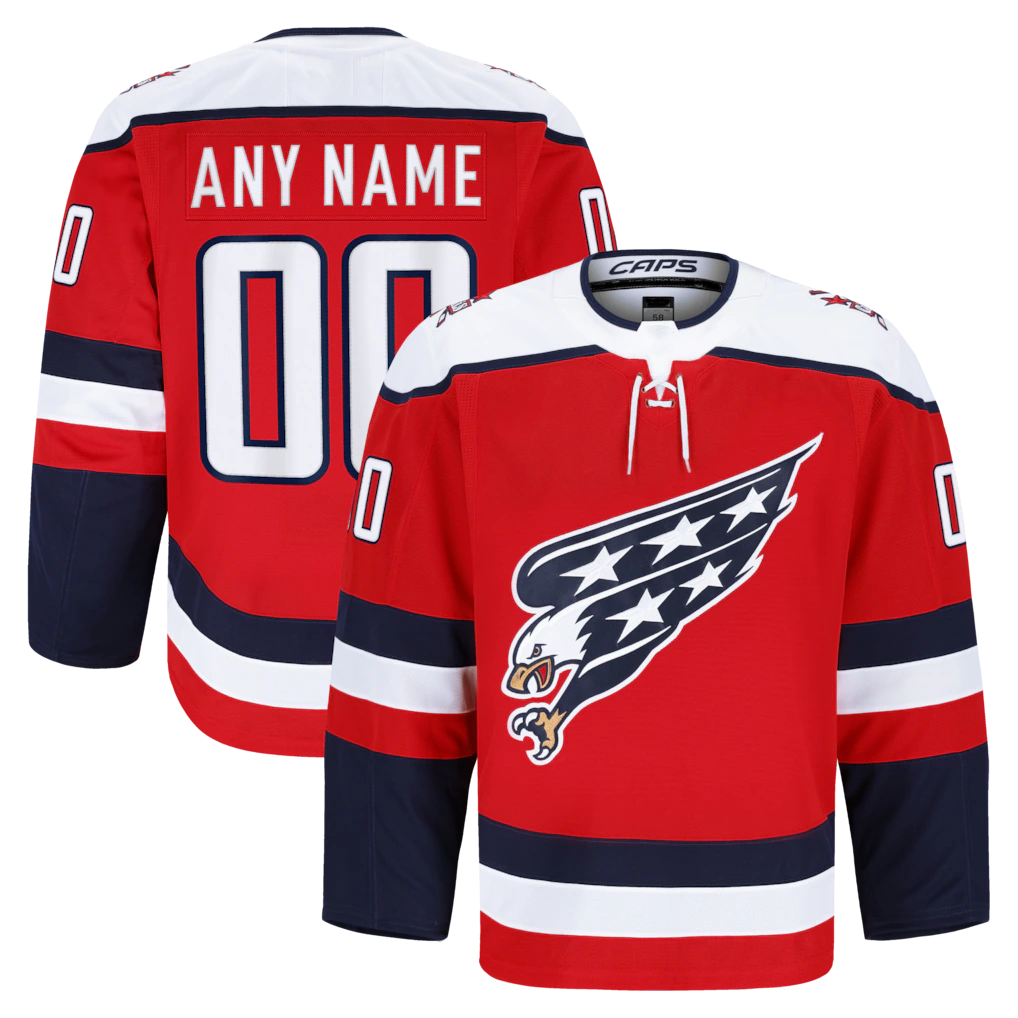 Fenge Custom W.Capitals Red Alternate Authentic Pro Jerseys