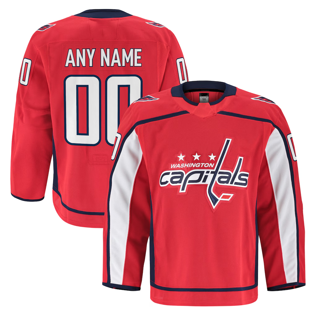 Fenge Custom W.Capitals Red Home Authentic Pro Jerseys
