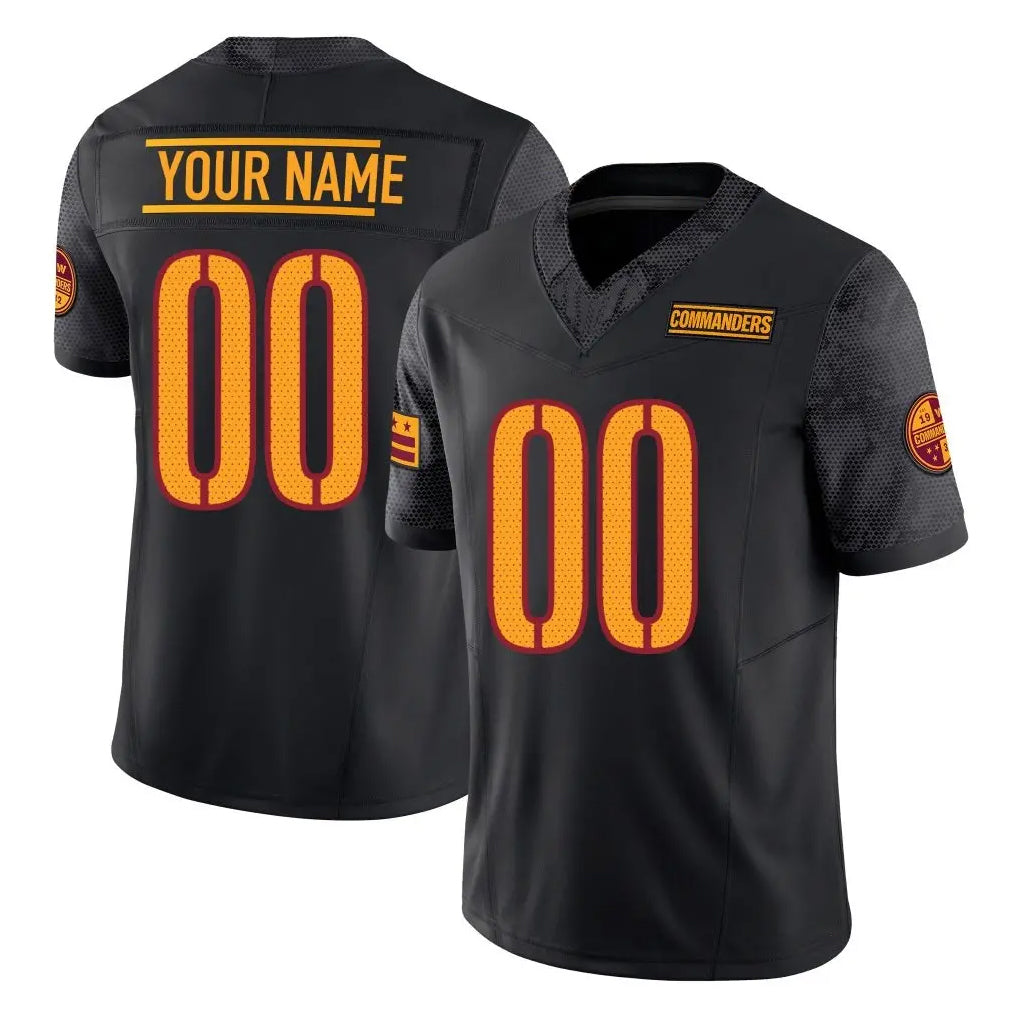 Fenge Custom W.Commanders Black Limited Vapor F.U.S.E. Home Game Any Name & Numbers Stitched Jerseys