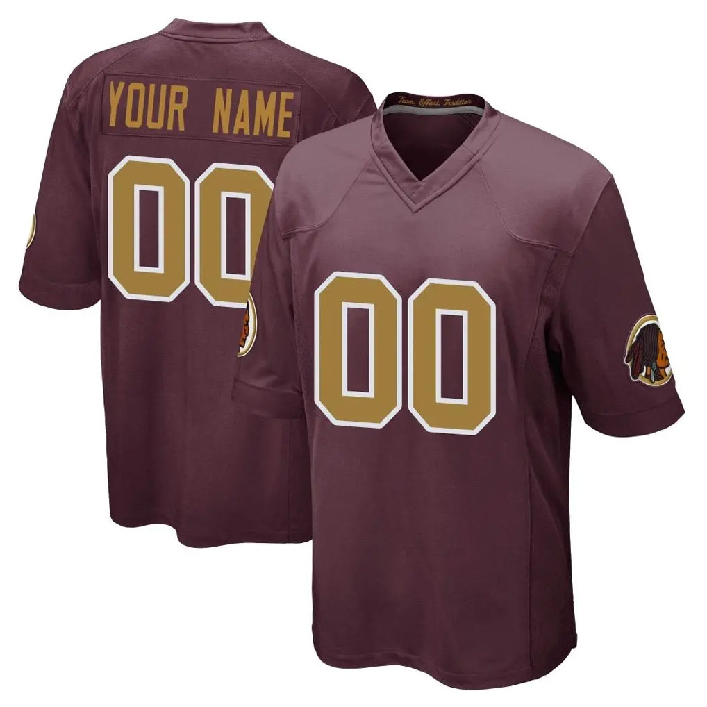 Fenge Custom W.Commanders Burgundy Alternate Home Game Any Name & Numbers Stitched Jerseys