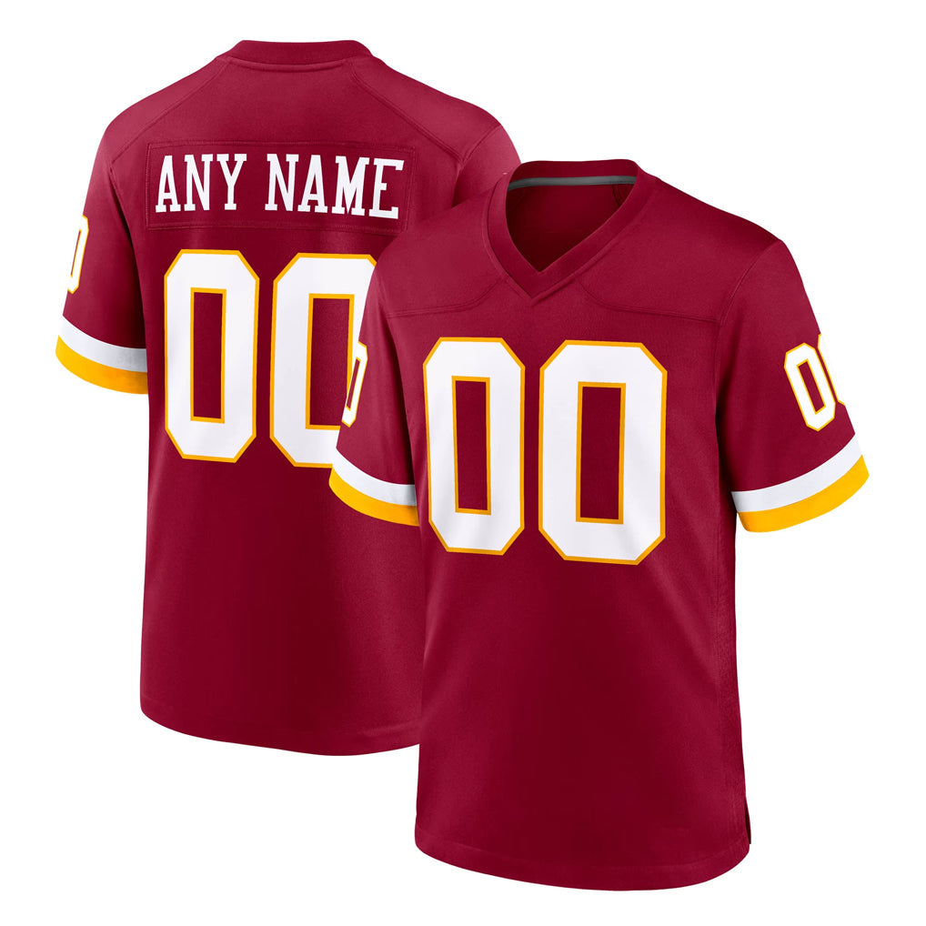 Fenge Custom W.Commanders Burgundy Game Home Any Name & Numbers Stitched Jerseys