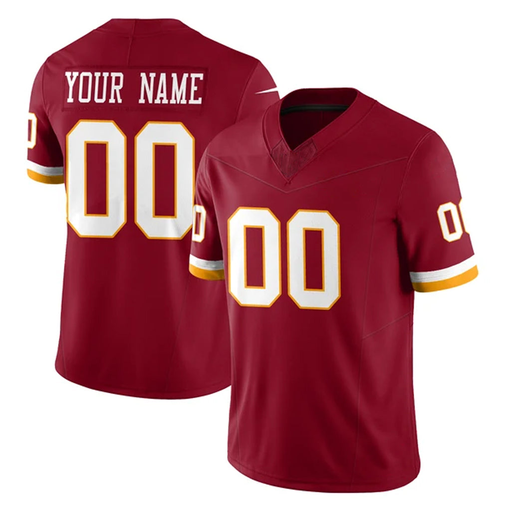 Fenge Custom W.Commanders Burgundy Limited Team Vapor F.U.S.E. Home Game Any Name & Numbers Stitched Jerseys
